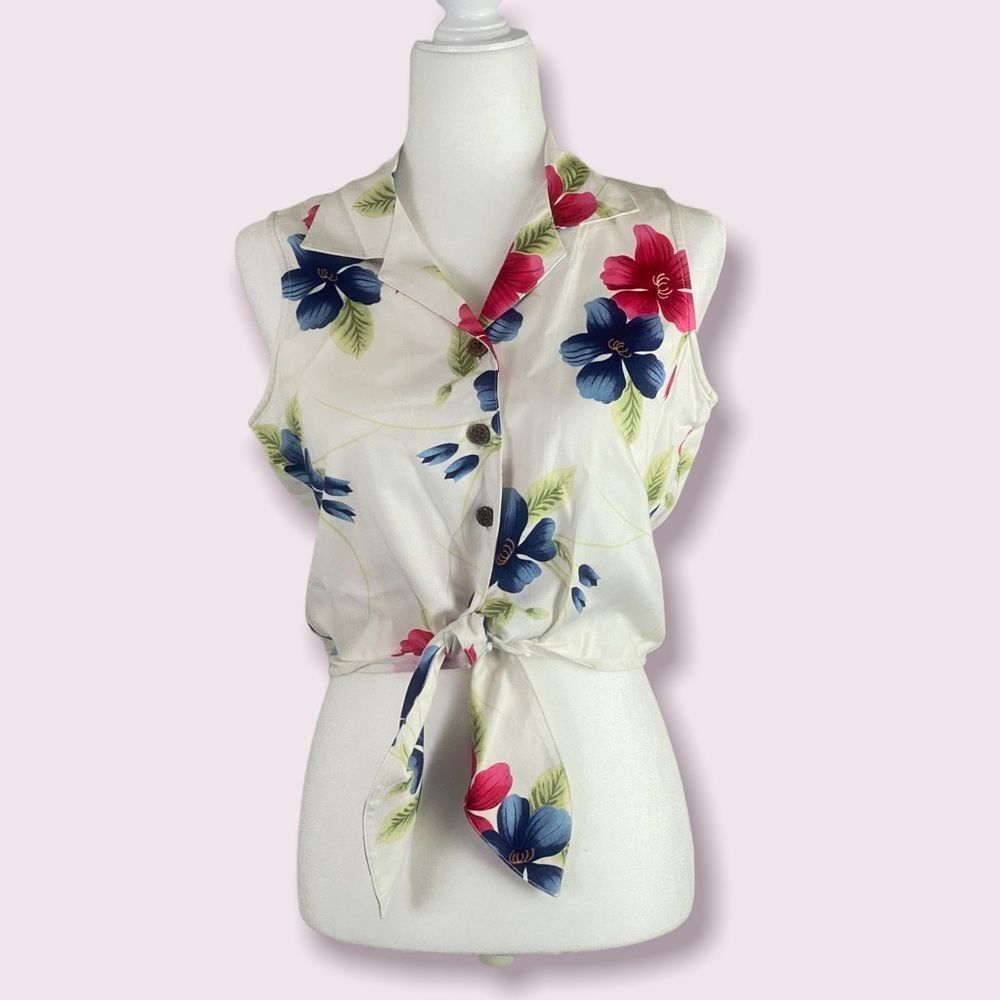 Caribbean Joe Hawaiian Crop Top
